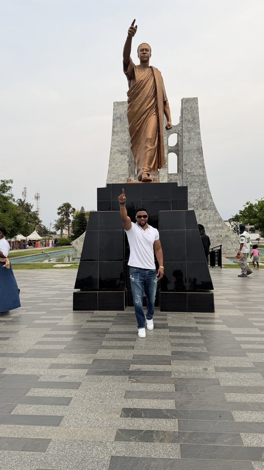 Traveler at the Kwame Nkrumah Memorial Park